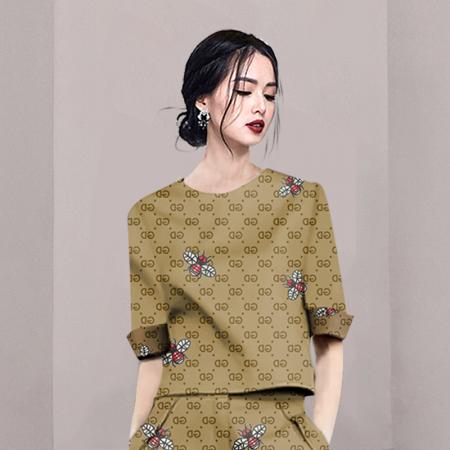 BY14697# 欧货风蜜蜂印花套装女夏宽松中袖T恤阔腿短裤休闲两件套潮 服裝批發女裝批發服飾貨源