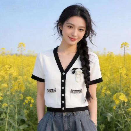 BY14739# 法式重工钉珠冰丝针织衫女春夏新款千金风开衫高级感上衣 服裝批發女裝批發服飾貨源