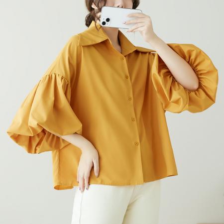 BY14832# 夏新款大码韩版纯色宽松遮肚上衣短袖衬衫 服裝批發女裝批發服飾貨源