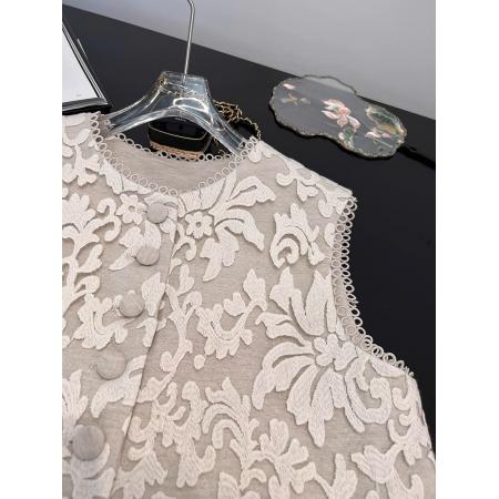 BY14860# 新中式国风休闲重工刺绣马甲女春秋新款圆领坎肩时尚背心上衣 服裝批發女裝批發服飾貨源