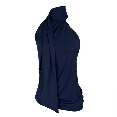 BY14872# 韩国东大门修身显瘦性感纯欲辣妹挂脖背心气质飘带无袖t恤上衣女 服裝批發女裝批發服飾貨源