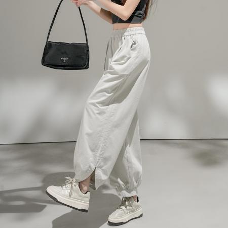 BY14973# 春夏松紧腰洗水棉花苞灯笼哈伦裤休闲九分萝卜气球裤 服裝批發女裝批發服飾貨源