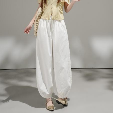 BY14973# 春夏松紧腰洗水棉花苞灯笼哈伦裤休闲九分萝卜气球裤 服裝批發女裝批發服飾貨源