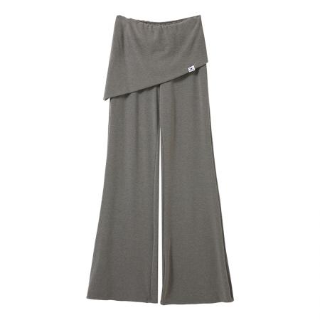 BY14984# 赵露思同款假两件微喇裤女夏季高腰显瘦高弹休闲运动喇叭裤 服裝批發女裝批發服飾貨源