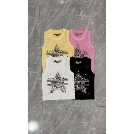 BY15031# 韩系设计感刺绣叠穿针织背心春季新款大码时尚百搭显瘦上衣 服裝批發女裝批發服飾貨源