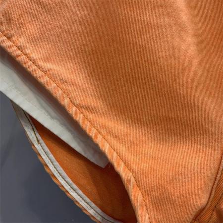 BY15048# 夏季新款桔色辣妹显腿长牛仔短裤高腰百搭漏口袋a字热裤潮 服裝批發女裝批發服飾貨源