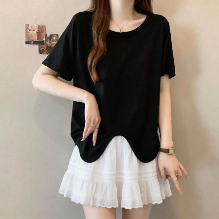 BY15085# 大码胖mm短袖t恤女夏季宽松显瘦上衣M-4XL 服裝批發女裝批發服飾貨源