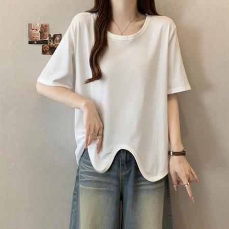 BY15085# 大码胖mm短袖t恤女夏季宽松显瘦上衣M-4XL 服裝批發女裝批發服飾貨源