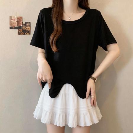 BY15085# 大码胖mm短袖t恤女夏季宽松显瘦上衣M-4XL 服裝批發女裝批發服飾貨源