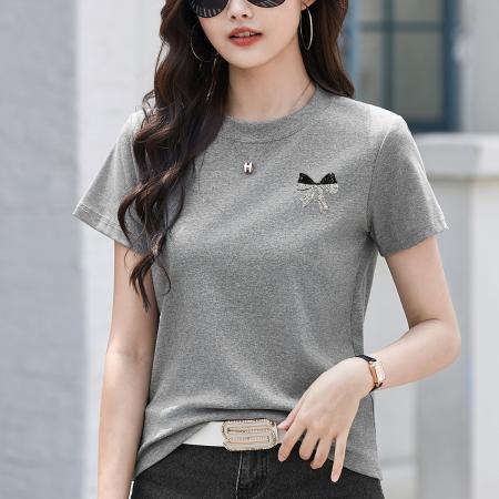 BY15156# 短袖T恤女夏季大码显瘦宽松韩版时尚装百搭半袖打底上衣女装 服裝批發女裝批發服飾貨源
