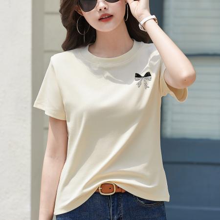 BY15156# 短袖T恤女夏季大码显瘦宽松韩版时尚装百搭半袖打底上衣女装 服裝批發女裝批發服飾貨源
