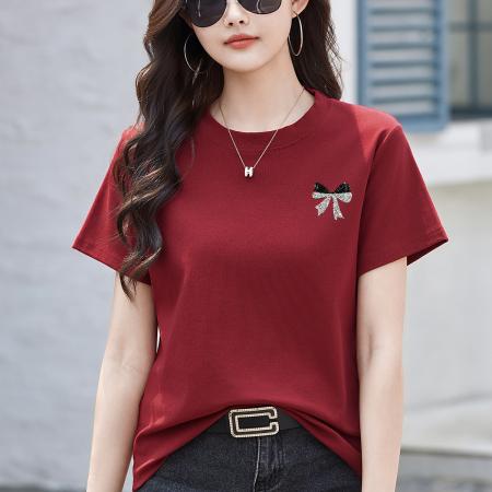 BY15156# 短袖T恤女夏季大码显瘦宽松韩版时尚装百搭半袖打底上衣女装 服裝批發女裝批發服飾貨源