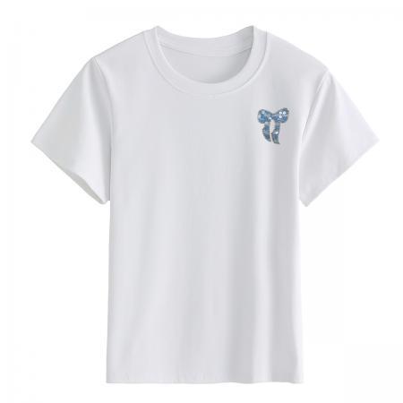 BY15158# 黑色短袖t恤女新款夏季简约半袖小个子宽松显瘦上衣大码女士 服裝批發女裝批發服飾貨源