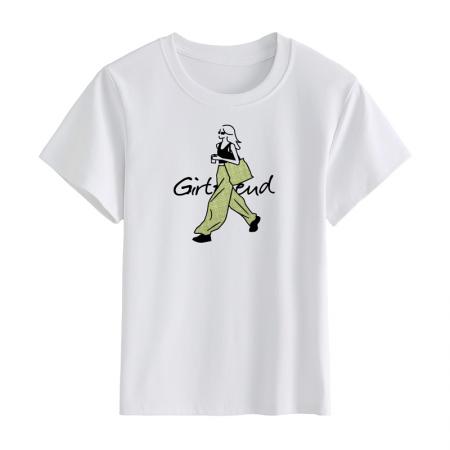 BY15161# 大码女装春夏新款时尚休闲显瘦青春宽松百搭短袖T恤女士上衣 服裝批發女裝批發服飾貨源