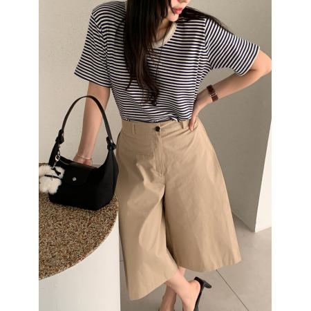 BY15220# 韩国chic夏季通勤百搭休闲裤服裝批發女裝批發服飾貨源