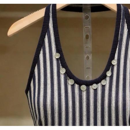 BY15233# 辣妹挂脖针织背心女性感百搭修身显瘦外穿独特露背无袖小上衣服裝批發女裝批發服飾貨源