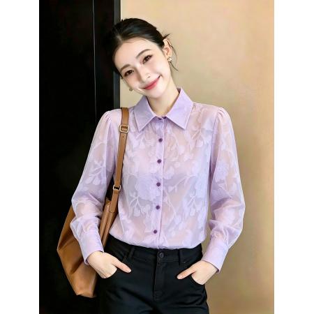 BY15263# 夏新款时尚百搭显瘦宽松长袖防晒衣上衣服裝批發女裝批發服飾貨源