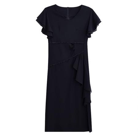 BY15293# 高端名媛职场连衣裙女夏新款时尚中长女人味减龄显瘦洋气裙子服裝批發女裝批發服飾貨源