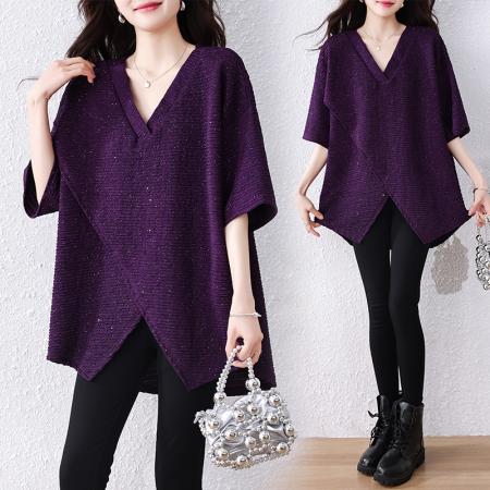 BY15298# 夏装新款时尚简约宽松型胖MM洋气衬衫气质显瘦大码上衣服裝批發女裝批發服飾貨源