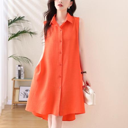 BY15311# 夏装新款时尚气质大码显瘦连衣裙洋气胖妹妹衬衫裙子服裝批發女裝批發服飾貨源