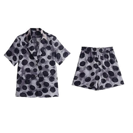 BY15321# 大码套装夏新款胖mm薄款宽松遮肉显瘦上衣阔腿短裤防晒两件套服裝批發女裝批發服飾貨源