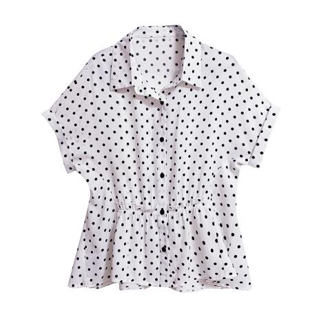 BY15322# 装衬衫女夏新款时尚雪纺开衫大码显瘦短袖百搭上衣女服裝批發女裝批發服飾貨源