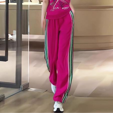 BY15350# 女士休闲服运动套装女春夏季新款粉色连帽宽松短袖T恤两件套服裝批發女裝批發服飾貨源