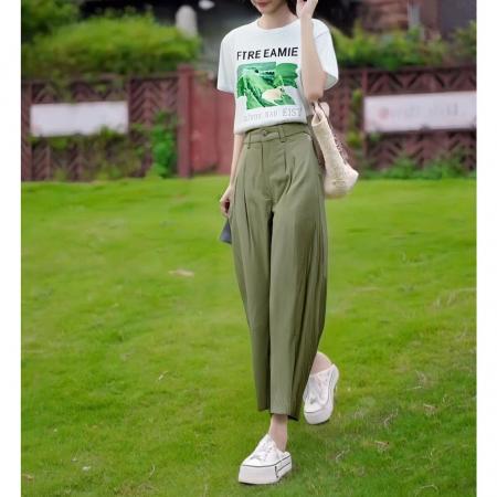 BY15354# 夏季女装时尚气质穿搭一整套梨型身材休闲可盐可甜通勤两件套装裤服裝批發女裝批發服飾貨源