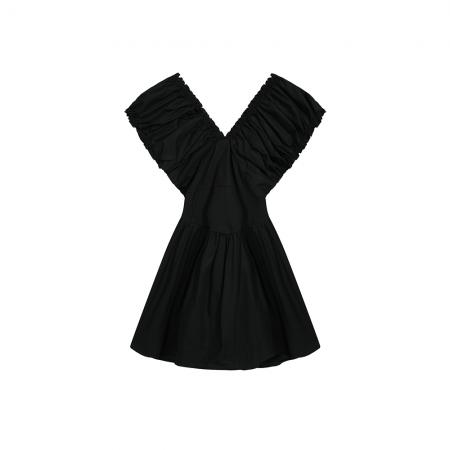 BY15400# 春夏新款设计感法式连衣裙女褶皱收腰显瘦甜美仙女公主裙服裝批發女裝批發服飾貨源