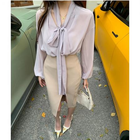 BY15404# 春夏新款前开叉设计感高腰包臀裙气质中长裙子女半身裙服裝批發女裝批發服飾貨源