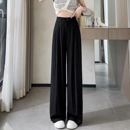 BY15426# 冰丝棉麻山本裤女夏季薄款垂感防晒休闲裤慵懒直筒西装阔腿裤 服裝批發女裝批發服飾貨源