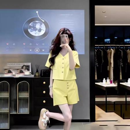 BY15466# 新款夏季短袖高级感轻奢名媛小香风休闲甜美两件套套装女 服裝批發女裝批發服飾貨源