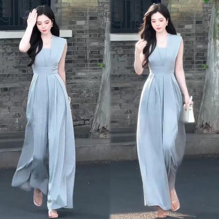 BY15545# 26夏高级气质时尚高级收腰百搭通勤显瘦连体裤 服裝批發女裝批發服飾貨源