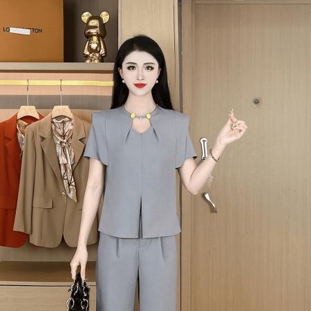 BY15555# 律动莫兰迪松弛感夏季新款百搭气质上衣时尚 服裝批發女裝批發服飾貨源