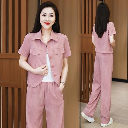 BY15557# 休闲套装女夏季新款洋气显瘦立领大码运动服两件套 服裝批發女裝批發服飾貨源