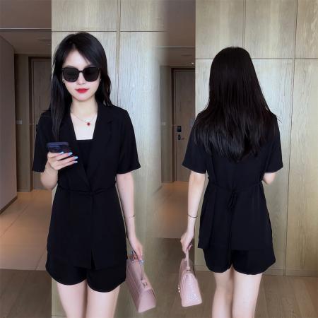 BY15558# 西装短裤显瘦气质时尚套装休闲夏季洋气短款减龄修身两件套 服裝批發女裝批發服飾貨源