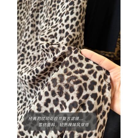 BY15570# 复古豹纹半身裙女夏季新款小众高腰垂感轻熟包臀鱼尾裙子 服裝批發女裝批發服飾貨源