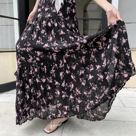 BY15572# 复古气质碎花半身裙女新款高级感御姐长裙独特超好看裙子 服裝批發女裝批發服飾貨源