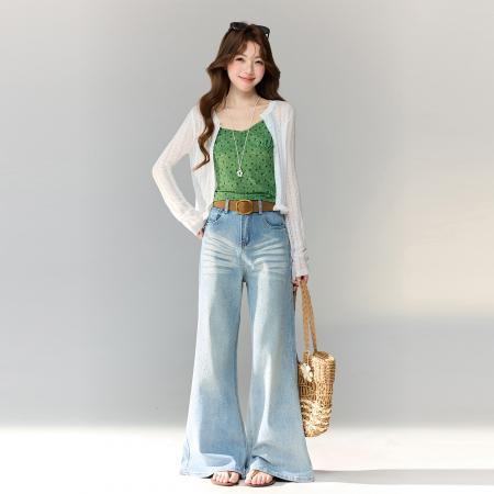 BY15586# 性法式温柔风碎花无袖吊带背心女修身显瘦掐腰辣妹上衣夏 服裝批發女裝批發服飾貨源