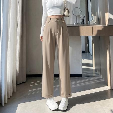 BY15619# 抗皱宽松显瘦梨型身材裤子小个子九分休闲裤女冰丝萝卜哈伦裤春夏 服裝批發女裝批發服飾貨源