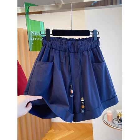 BY15627# 韩系阔腿短裤女夏新款宽松显瘦休闲裤宽松大码百搭简约裤子 服裝批發女裝批發服飾貨源