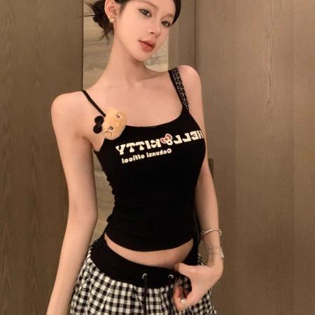 BY15724# 美式字母运动吊带背心女夏内搭美背文胸一体外穿辣妹抹胸上衣  服裝批發女裝批發服飾貨源