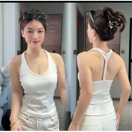 BY15737# 美背胸垫运动背心女工字外穿显瘦文胸普拉提运动休闲背心  服裝批發女裝批發服飾貨源