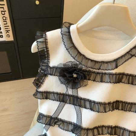 BY15793# 立体花朵无袖吊带背心女夏季新款设计感小众别致上衣  服裝批發女裝批發服飾貨源