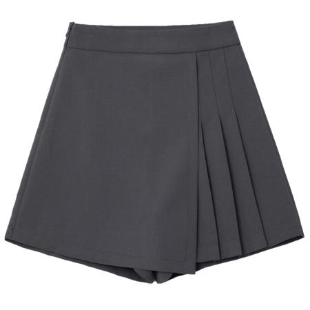 BY15822# 纯欲学院风百褶裙腰带高腰防走光A字半身裙百搭迷你裙短裙  服裝批發女裝批發服飾貨源