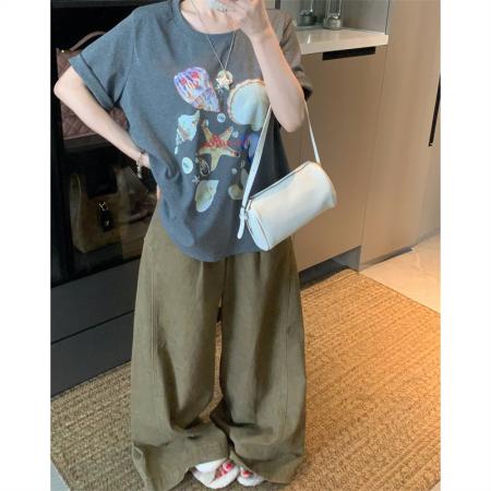 BY15900# 宽松版大码夏季胖mm正肩纯棉短袖海星贝壳印花宽松T恤上衣女 服裝批發女裝批發服飾貨源