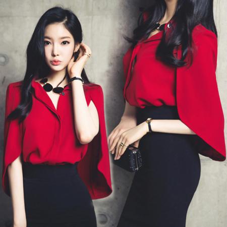 BY15942# 春夏季新款斗篷披肩衬衫包臀裙修身两件套装气质轻熟职业裙子 服裝批發女裝批發服飾貨源