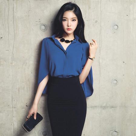 BY15942# 春夏季新款斗篷披肩衬衫包臀裙修身两件套装气质轻熟职业裙子 服裝批發女裝批發服飾貨源