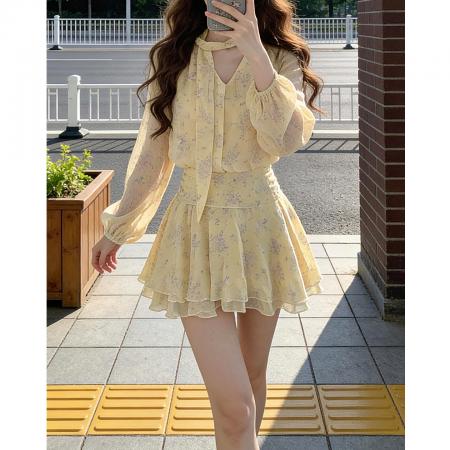 BY16026# 法式一字肩蓝色连衣裙子女装夏季新款巨好看海边度假露肩长裙 服裝批發女裝批發服飾貨源