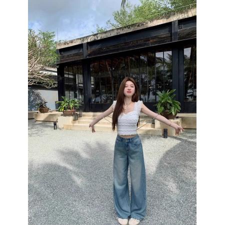 BY16071# 白色蕾丝背心吊带女外穿夏季新款小飞袖绝美内搭露背无袖上衣 服裝批發女裝批發服飾貨源